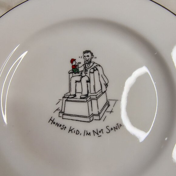 Merry Masterpieces American Collection Christmas Dessert 4 Plates Vintage 1999 - Picture 6 of 11